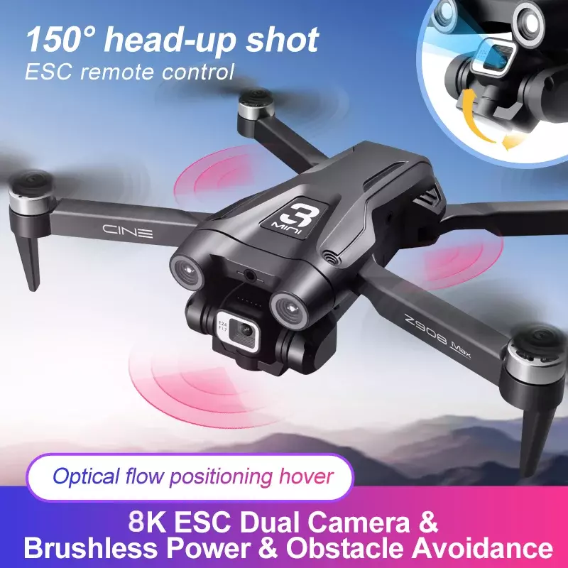 Motor sin escobillas para Dron xiaomi Z908 Pro Max 8K GPS profesional Dual HD fotografía aérea FPV evitación de obstáculos Quadrotor