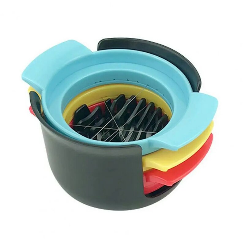 Cortador de ovo útil reutilizável aperto confortável 3-em-1 fio de metal mini ovo slicer cozinha ferramentas suprimentos