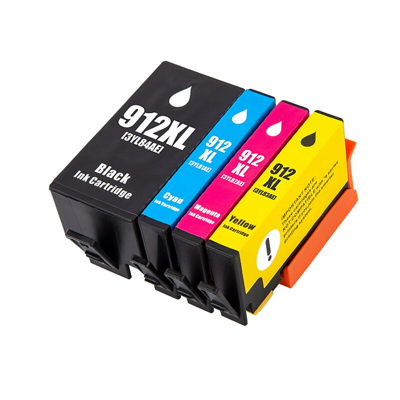 4pcs 912xl 912 Ink cartridge Compatible for hp OfficeJet 8010 8012 8013 8014 8015 8017 8018 Printer Ink Cartridge hp912XL