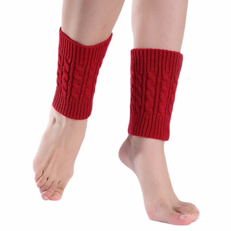 Kurze Stiefel Socken Herbst Wolle Lolita für Mädchen für Frauen Bein warme Socken Twist Beinlinge Knie abdeckung Fuß abdeckung