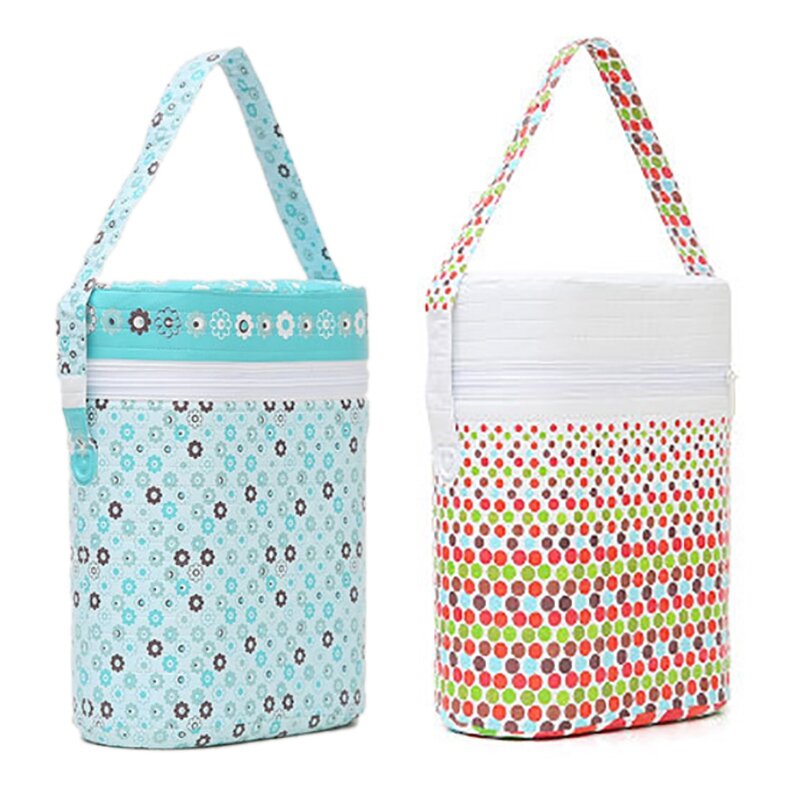 Cute Cartoon Baby Bottle Bag Portable Baby Bottle Insulation Bags Mummy Handbag Milk Thermal Food Warm Bag
