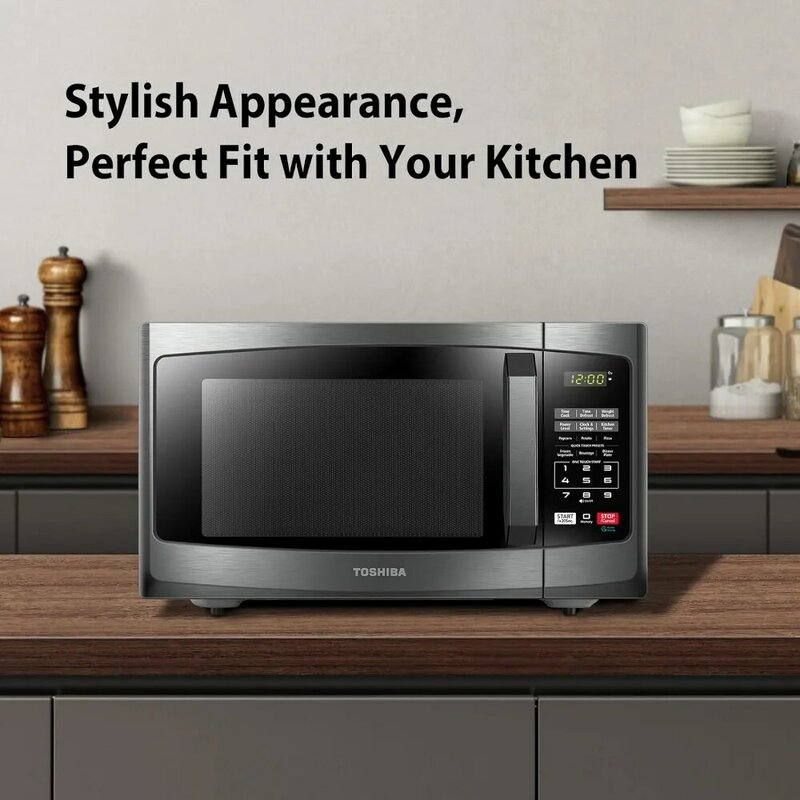 Microwave Oven, 0.9 Cu Ft with 10.6 Inch Removable Turntable, 6 Auto Menus, Mute Function, Child Lock, Microwave Oven