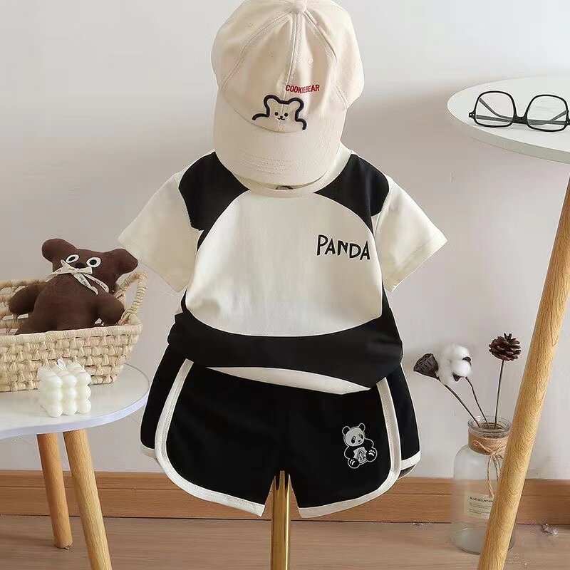 Children's Summer Short Sleeved Set Boys New Casual Baby Summer Shorts Two-piece Set Thin Clothes Children's Fashion Trend