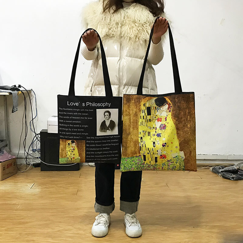 Cute Guinea Pig Print Canvas Shoulder Bag Mammal Cavy Shopping Bags Large Capacity Ladies Totes Bag Reusable Shopper Bags Gift