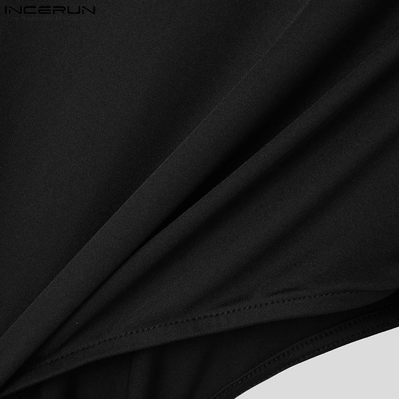 Incerun-جمبسوت رجالي بتصميم شوكة عالية ، مثير ارتداءها ، رقيق كم طويل ، مثلث السروال القصير ، أحادية اللون ، غير رسمي ، أنيق ، جديد ، S-5XL ، 2023