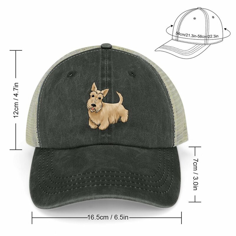 หมวกพ่อคาวบอย Terrier-wheaten สก๊อตติชหมวกคลุมชายหาดสำหรับผู้ชายผู้หญิง