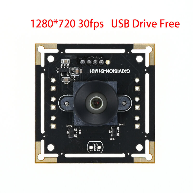 Gxivision módulo de câmera usb de 1mp 720p, mjpeg 1280x720 30fps, drive free, foco fixo, para android windows linux raspberry pi