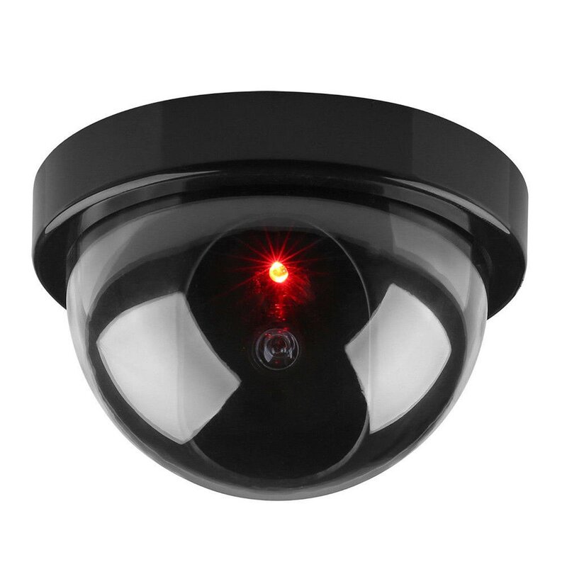 Cámara domo de seguridad impermeable, dispositivo de vigilancia CCTV con luz Led roja intermitente, simulación interior y exterior, novedad