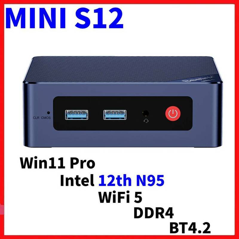 Beelink EQ12 Pro GK Mini S12 12-го поколения Intel Core i3 N305 N95 N100 J4125 настольный мини-ПК WIFI6 DDR5 BT компьютер