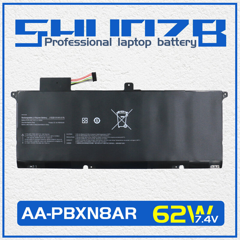 Bateria AA-PBXN8AR laptopa SHUOZB do Samsung NP900X4C NP900X4D NP900X4B NP900X4 NP900X46 NP900X4C-A01 A02 NP900X4B-A01FR 7.4V