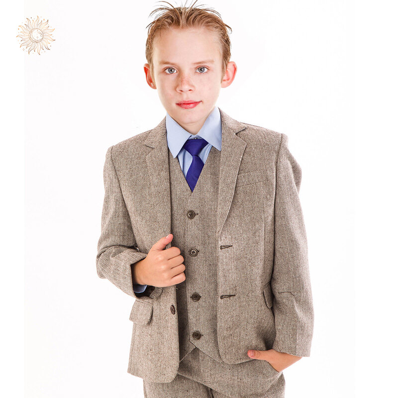 3 Piece Boys Suit Solid Toddler Outfit Kids Suit for Boys Formal Casual Wedding Suit for Party Prom