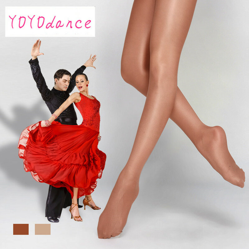 Medias con pies brillantes para niñas y mujeres, de alta calidad, brillante, para baile latino de salón