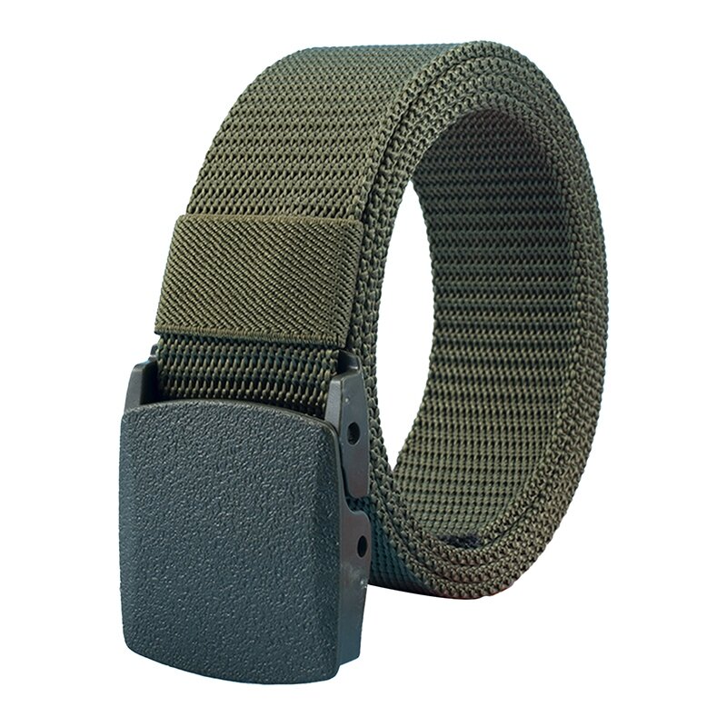 Cinturón táctico militar para hombre, correa de nailon con hebilla de plástico ajustable de 120cm de largo, alta calidad