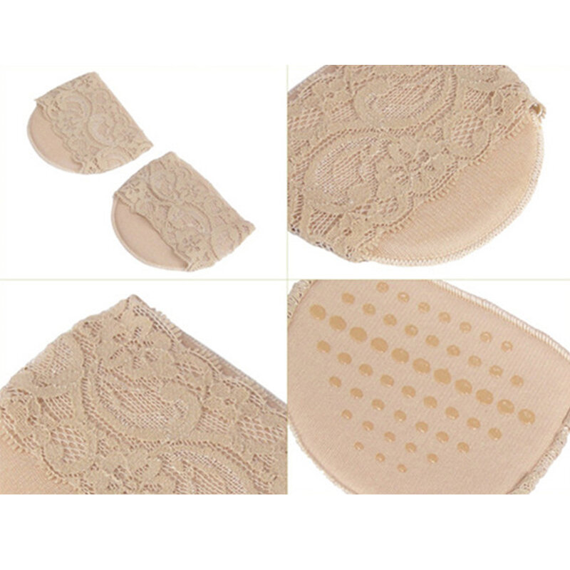 1Pair Forefoot Pad Invisible Breathable Women High Heels Half Insoles Anti-slip Foot Socks Shoes Pad Insert Accessories
