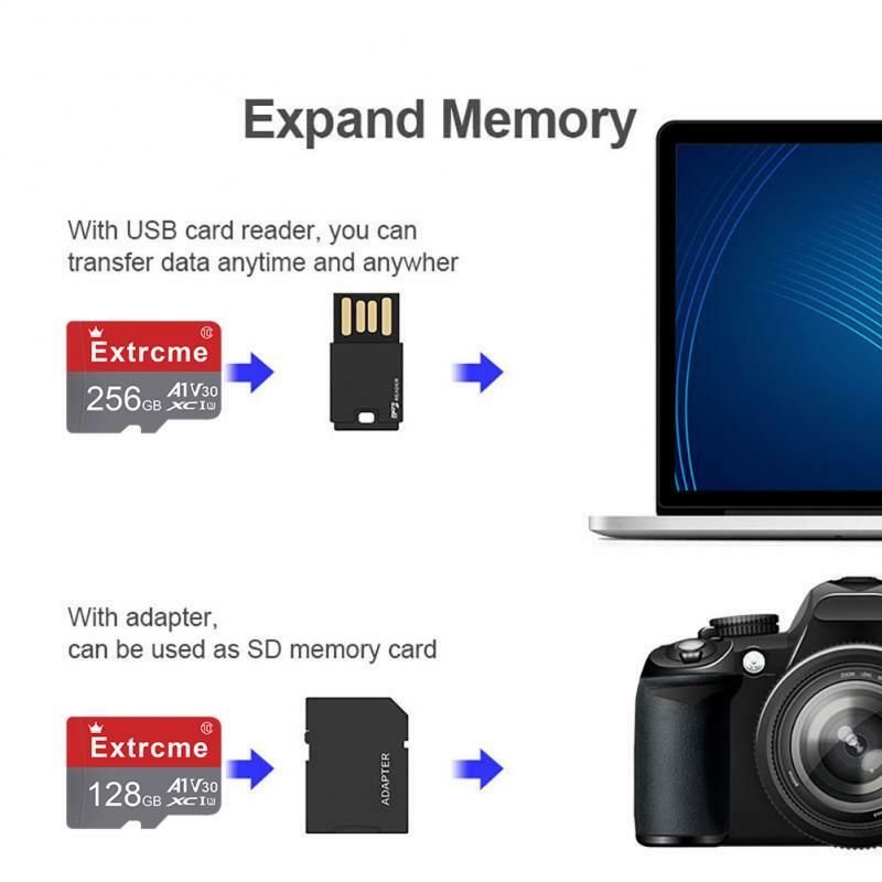 UHS-I Cartão de Memória para Telefone, Micro TF, SD, Cartão Flash, 128GB, 64GB, 128GB, 256GB, 512GB, 1TB