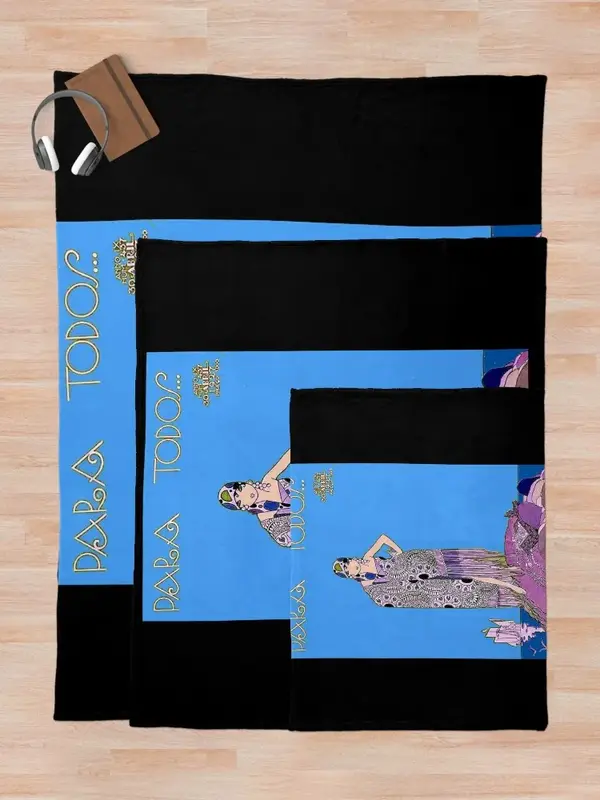 TODOS 탄창: 빈티지 1927 플래퍼 해적 프린트 던지기 담요, 재미있는 선물, 대형 코스프레 애니메이션 담요