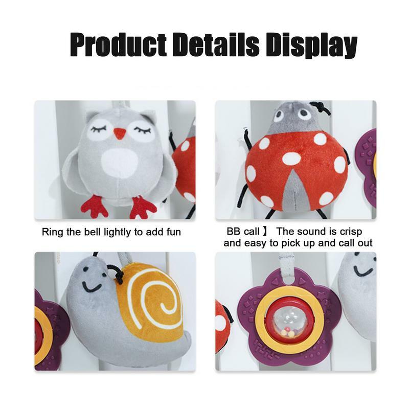Animal Patterns Babies Toys Newborn High Contrast Toys Built-in Rattle Babies Toys  Car Seat Toy For 3-6 Months Newborn Toys