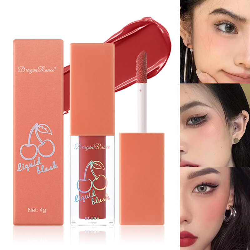 Glatte Flüssigkeit erröten Samt matt Gesicht Rouge wasserdicht rosa Rouge leicht zu färben Gesicht Schönheit koreanische Make-up für Frauen