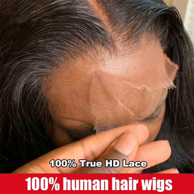 Peruki z falą wodną 13x4 HD 220% koronkowa peruka z ludzkimi włosami dla kobiet wstępnie poderwana 32 Cal ludzkich włosów peruki z kręconymi włosami 4x4 zamknięcie koronki peruka