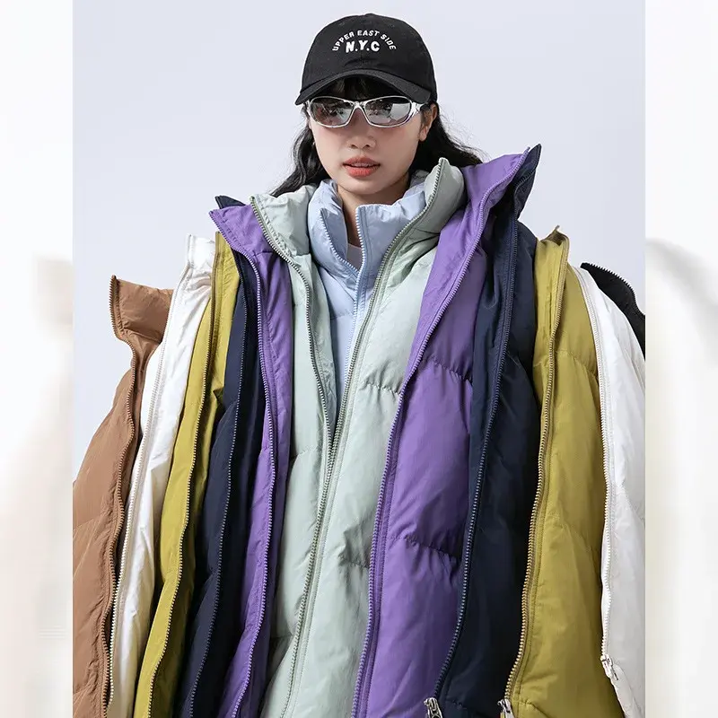 Chaqueta de algodón con cuello levantado para hombre, abrigo de moda, ropa de pan, Color sólido, versátil, invierno, nuevo