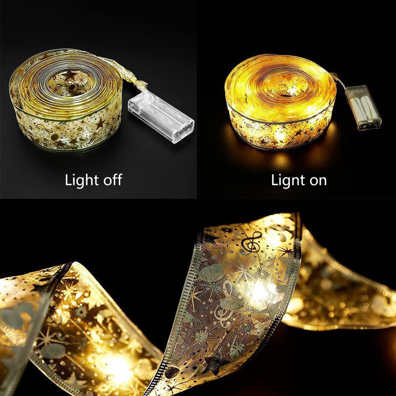LED Wstążka Światła Taśma Światła Ciepła/Kolorowa Światła Dekoracja Lampy DIY LED Światła Ozdoba dla Domu 2024 Bożego Narodzenia Nowego Roku Dekoracja