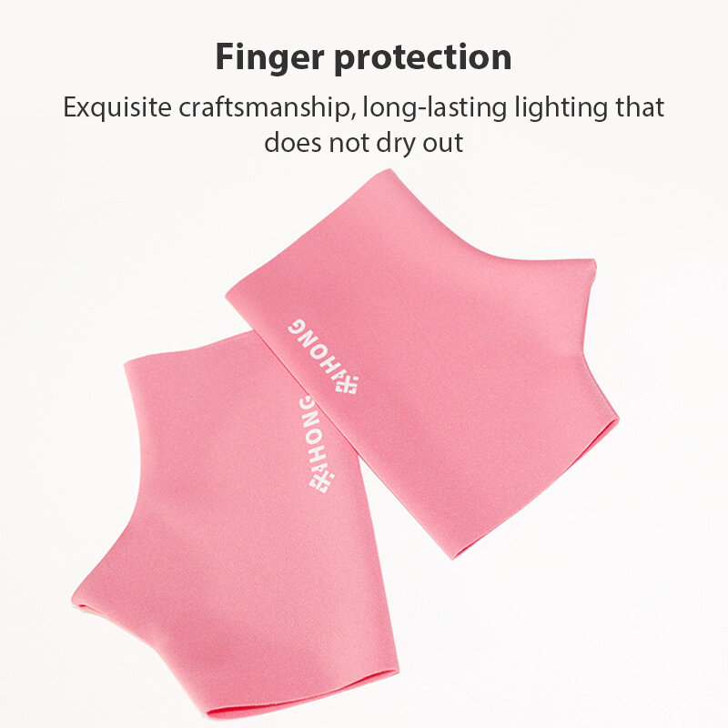 Luva de Proteção UV para Nail Art, Nail Acessório, Anti radiação UV, Radiação Profissional, Secador de Meio Dedo, 1 Par