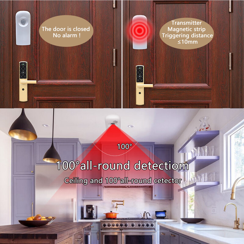 Tuya Smart WIFI Multifunktion ale Sensor PIR Menschliche Bewegung Sensor Tür Fenster Schalter Detektor 2 in 1 Smart Home Security Smart Life