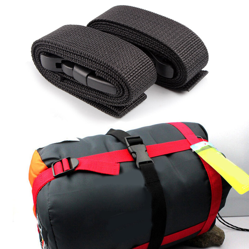 Baggage Luggage straps Camping Hiking Nylon Outdoor Suitcase Tent Travel 2Pcs Backpack Bag Belt Bind Accessory