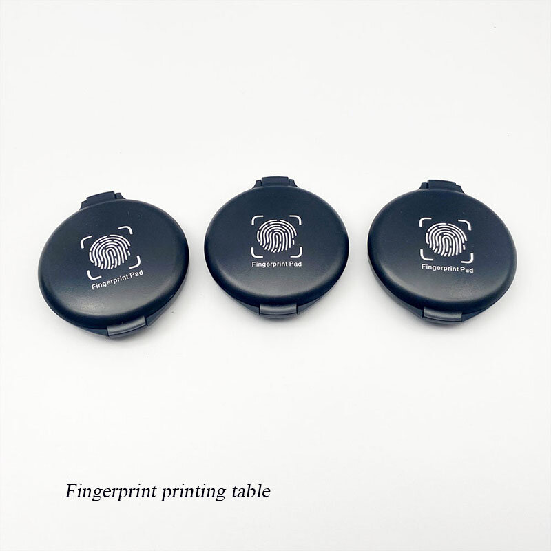 Meja cetak sidik jari Mini portabel HD cepat kering bebas stempel definisi sekolah bantalan sidik jari