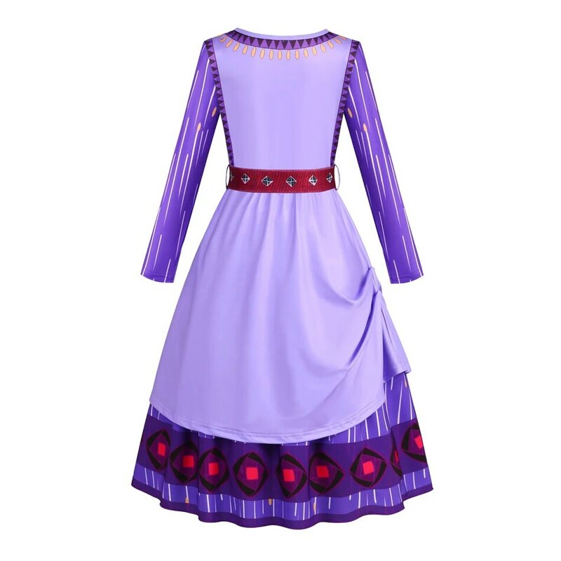Asha Cosplay Kleid Kinder Prinzessin Thema Party Verkleidung Kostüm Fantasie Fee Kleidung Kinder Anime Rollenspiel elegantes Kleid