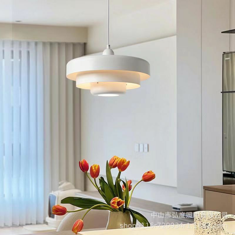 Lustre rétro coloré danois pour restaurant, lampe suspendue LED, décoration d'éclairage domestique, table à manger et bar, gâteau macaron, 73