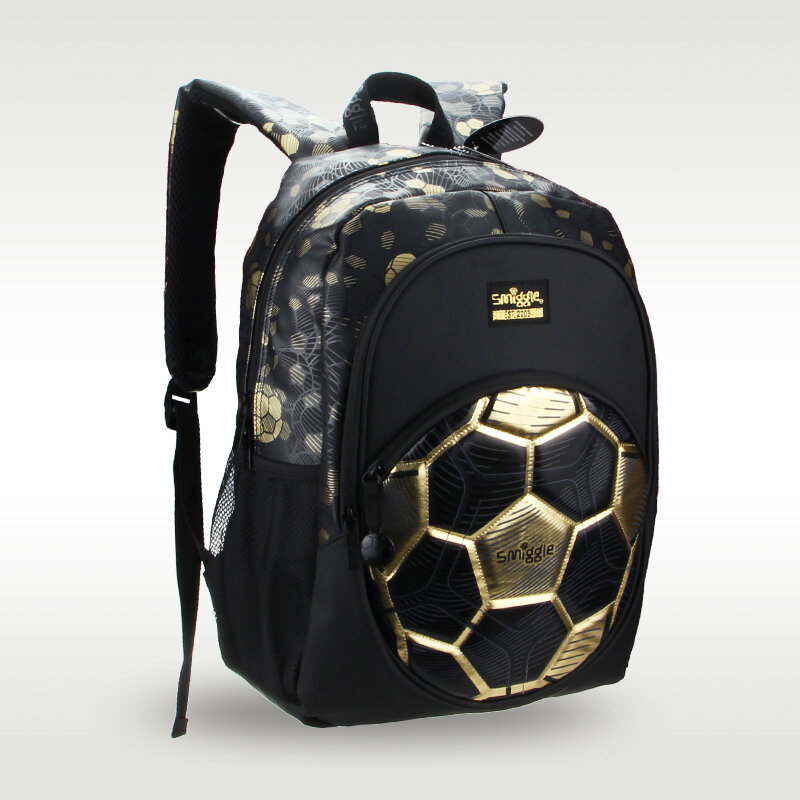 Australia Original Smiggle Golden football backpack children's backpack fashion versatile children's bag 7-16 years 16 inch