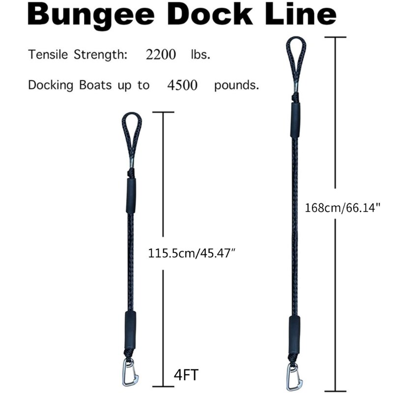 Schock-Bungee-Seile, elastische Seile für Outdoor-Überleben, Camping, Wandern, Marine, Boot, Ski, Ponton, Kanu, Basteln,