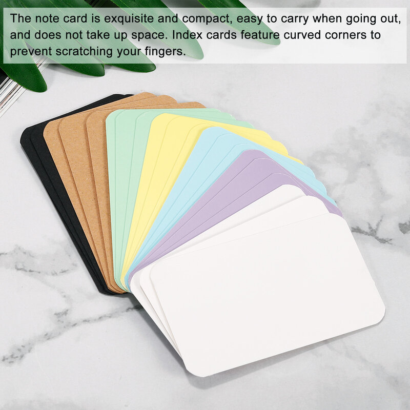 Em branco Kraft Paper Business Card, Mensagem Nota, Obrigado Cartão, Etiqueta de escrita, Bookmark Learning Card, 90x54x0.3mm, 100Pcs