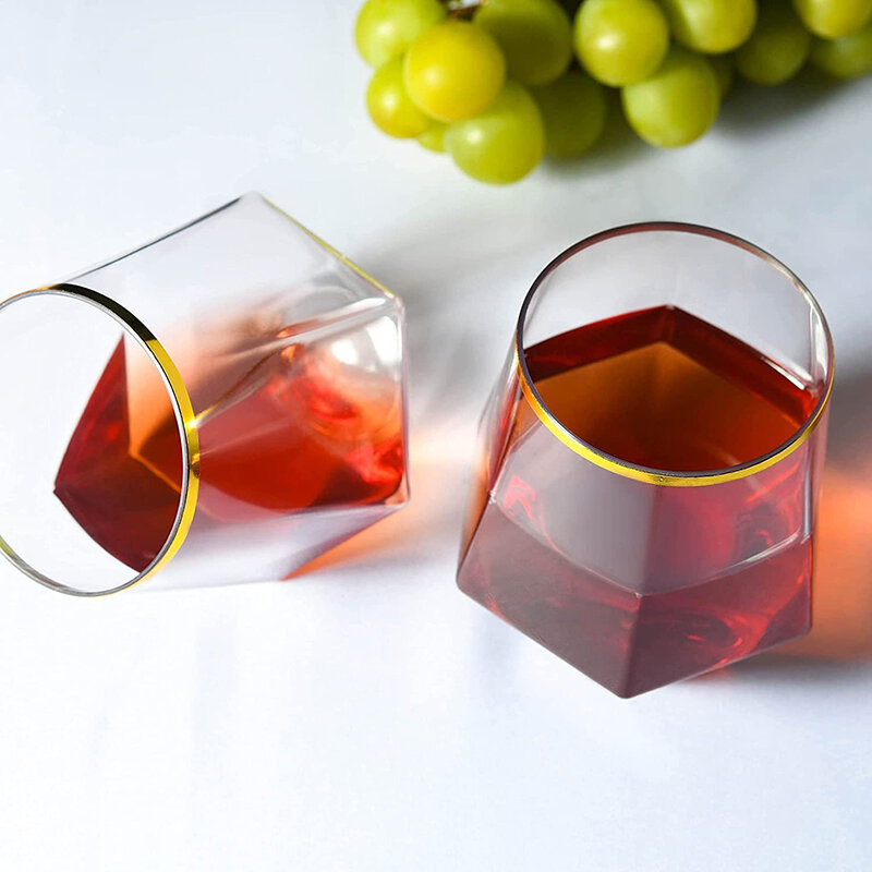 Verres en plastique transparents pour cocktail, vin de mariage, bar, club, outils à boire, thé, tasse à café, 360ml