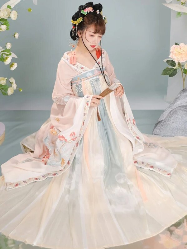 Hanfu-trajes de baile de hadas para mujer, vestido tradicional chino, traje Tang, ropa de princesa antigua, Cosplay de Carnaval para escenario