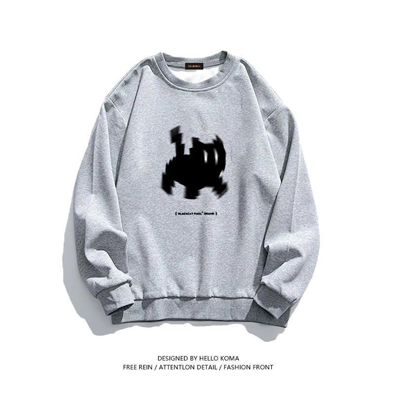 2023 New Psychedelic Black Cat Print Long Sleeve Sweater Streetwear Women Lovers Loose Top Fashion Sweatshirts Gothic Clothes