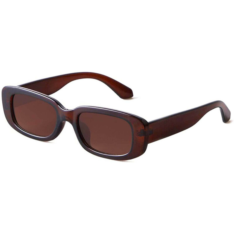 Occhiali da sole rettangolari piccoli di moda retrò per donna uomo occhiali da sole con montatura quadrata Sexy occhiali da sole da donna Ins occhiali da sole popolari UV400