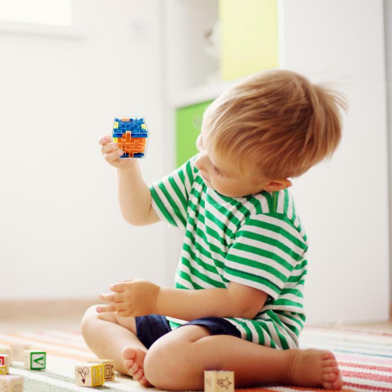 3d Mini Doolhof Bal Speelgoed Zeszijdige Transparante Puzzel Snelheid Rollende Bal Spel Hersenen Leren Balans Educatief Speelgoed Voor Kinderen
