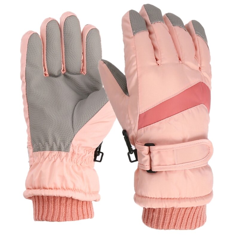 1 paio guanti invernali impermeabili per bambini, guanti a intere, guanti sportivi caldi e spessi per attività