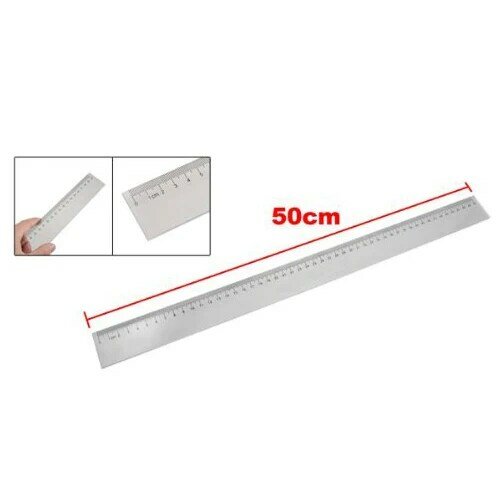 50cm Clear Plastic Measuring Long Straight Centimeter Ruler