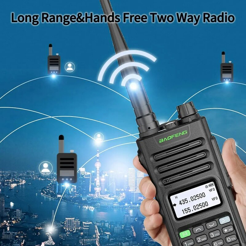 Baofeng uv 13 pro v1 walkie talkie hoch leistung 16 km lang reichweite usb ladegerät 999ch zwei wege radio dual band uhf vhf uv 5r radio