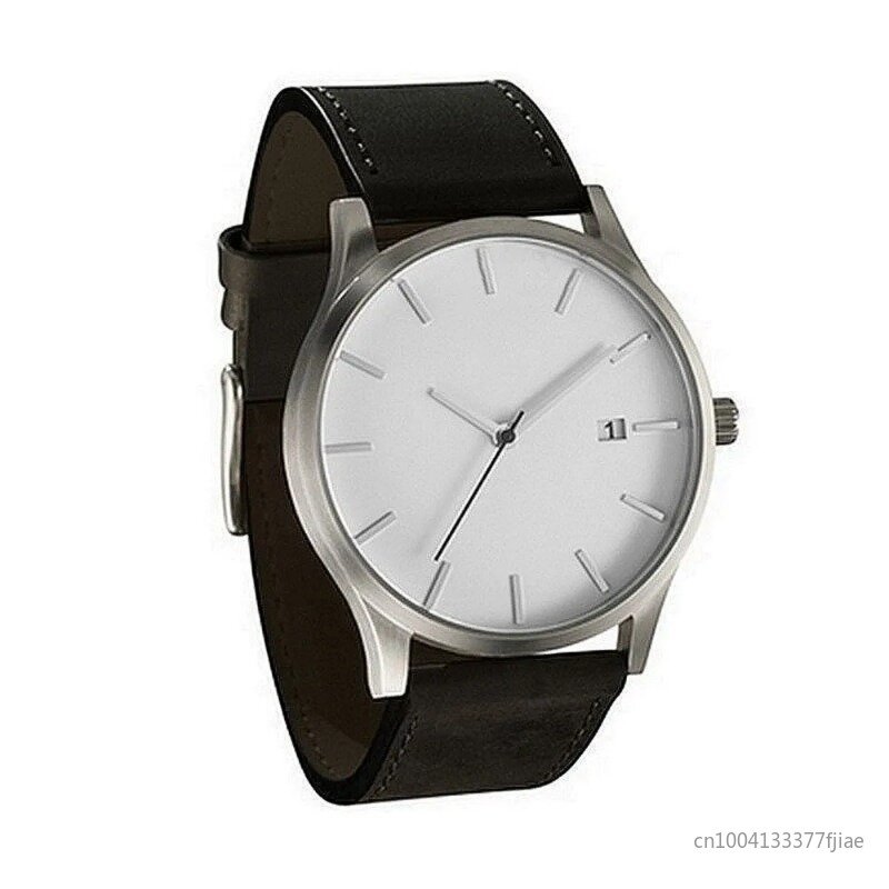 Skórzany pasek kwarcowe zegarki na rękę zegarki dla mężczyzn analogowy kwarcowy okrągły nadgarstek biznesowy męski zegarek zegarki sportowe moda