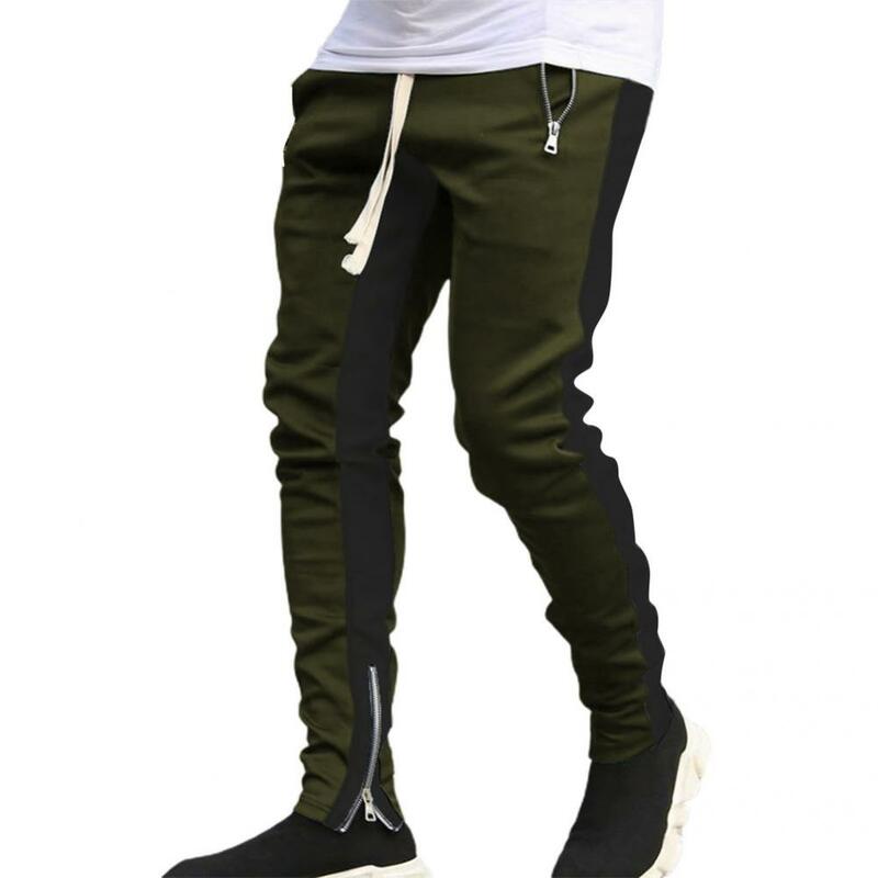 Stylowe męskie spodnie kontrastowe kolory wygodne spodnie szczupły mężczyzna męskie spodnie dresowe