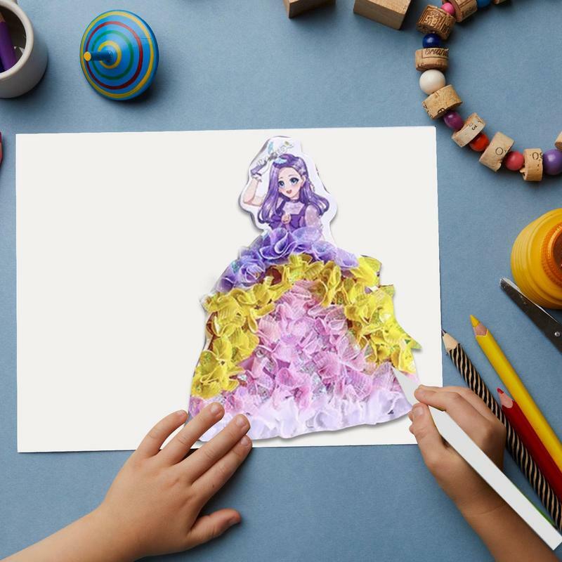 Dress Up Sticker Book crea i tuoi adesivi principessa libri adesivi riutilizzabili infanzia sogno infinito auto da viaggio dipinta a mano