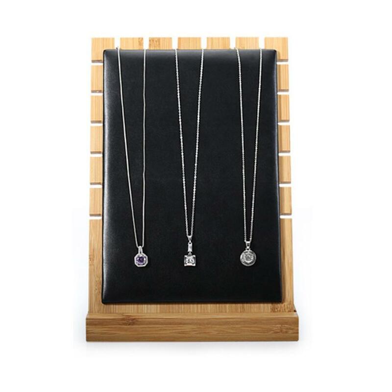 Bordo di legno verticale organizzatore di gioielli collana orecchino espositore per gioielli scatola di immagazzinaggio multifunzione regali per donne nero/bianco