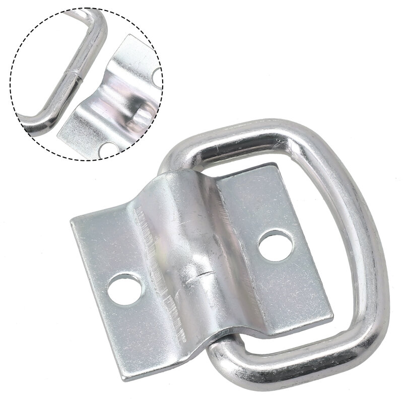 Truck Lashing Rope Ring Pull Ring Buckle Floor Hook D Ring Horizontal Ring Car Modification Trailer Accessories Silver Metal Pul