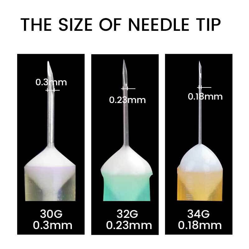 18G 25G 27G 30G 31G 32G 34G Medical Sterile Hypodermic Needle Small Painless Irrigator Facial Skin Care Tool Eyelid Tool Parts