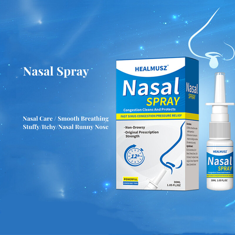 Nasal Spray Effective Relief Rhinitis Dry Itchy Nose Runny Nose Clogged Allergies Pure Natural Herbal Extract Rhinolysis-Spray
