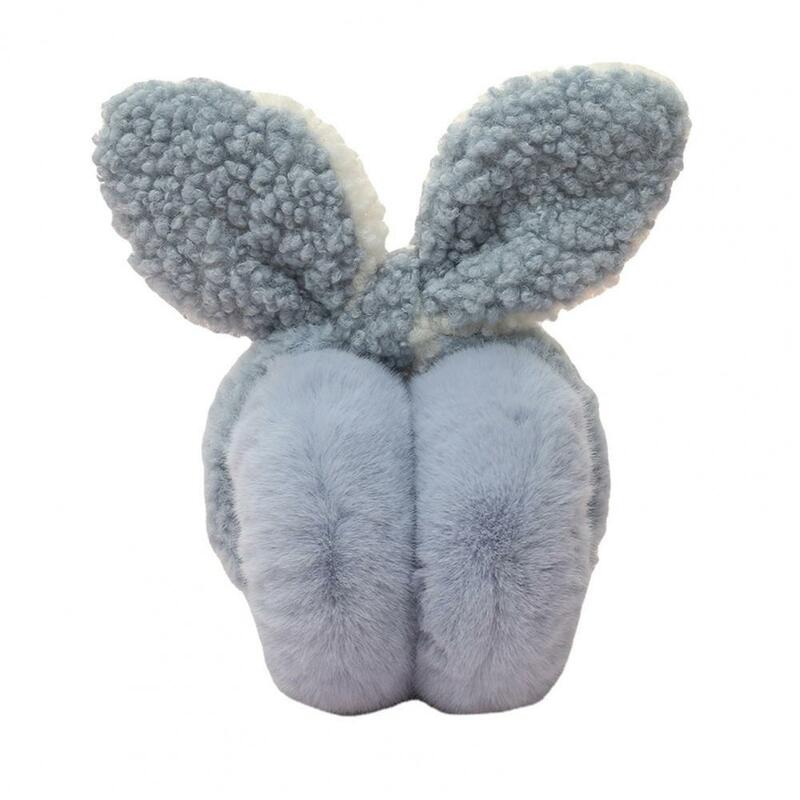Winter Plush Earmuffs Winter Plush Earmuffs for Women Girls Adjustable Folding Ear Covers with Cute Rabbit Ears Decor